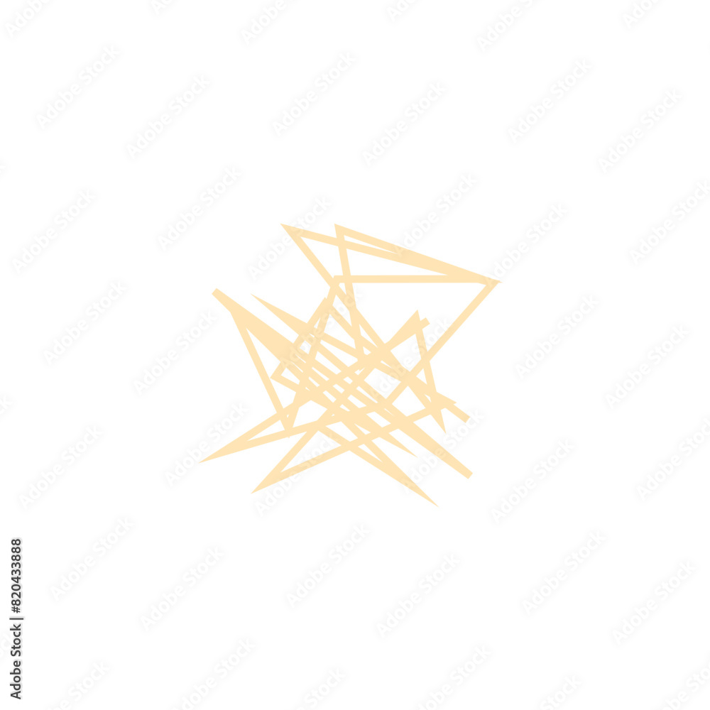 An isolated abstract scribble line shape design element. An isolated abstract scribble line shape design element.