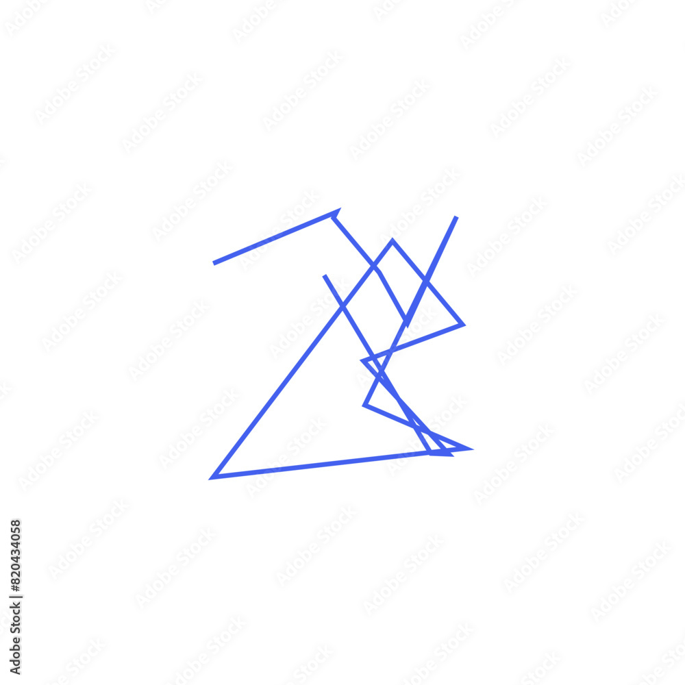 An isolated abstract scribble line shape design element. An isolated abstract scribble line shape design element.