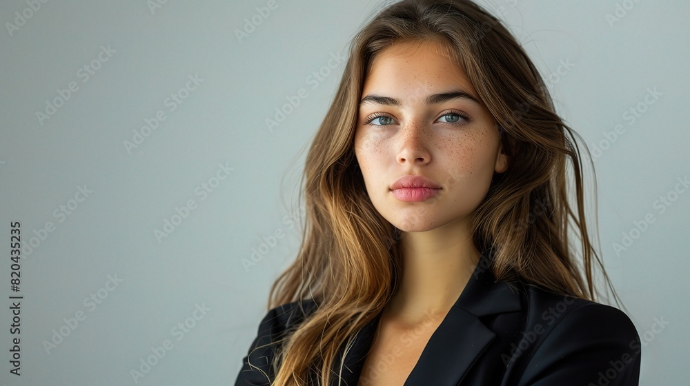 young businesswoman in a studio shot young businesswoman in a studio shot