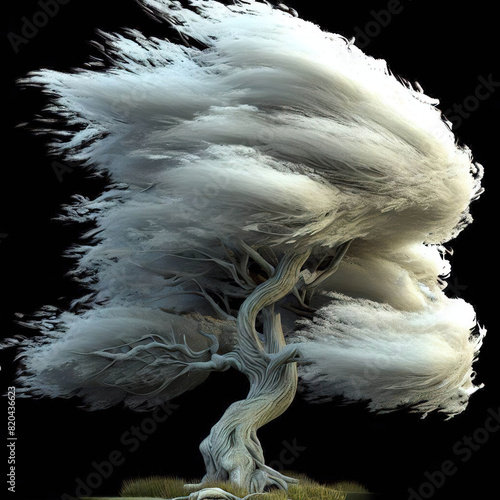 3D furry forest animal with beautiful colors and white background. with Generative AI technology	