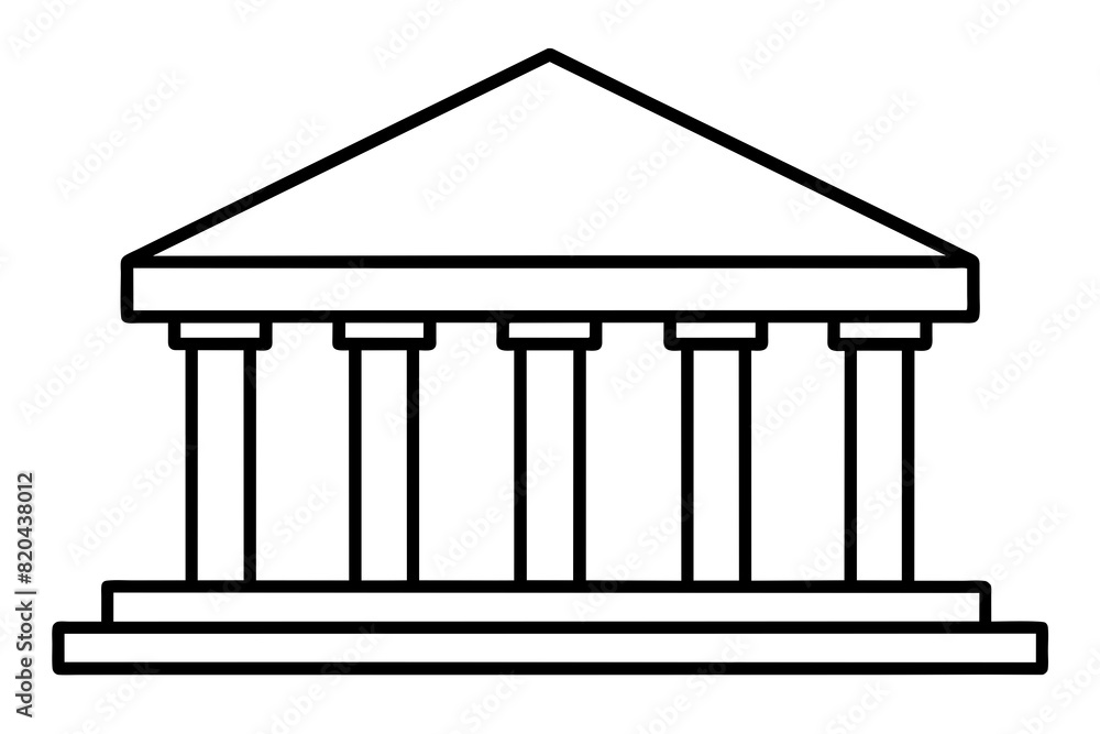 bank building icon vector silhouette illustration bank building icon vector silhouette illustration