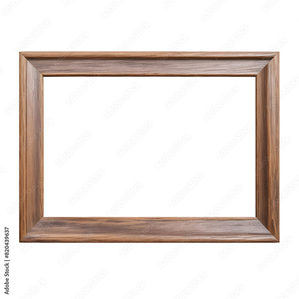 Wooden photo frame isolated on transparent background Wooden photo frame isolated on transparent background