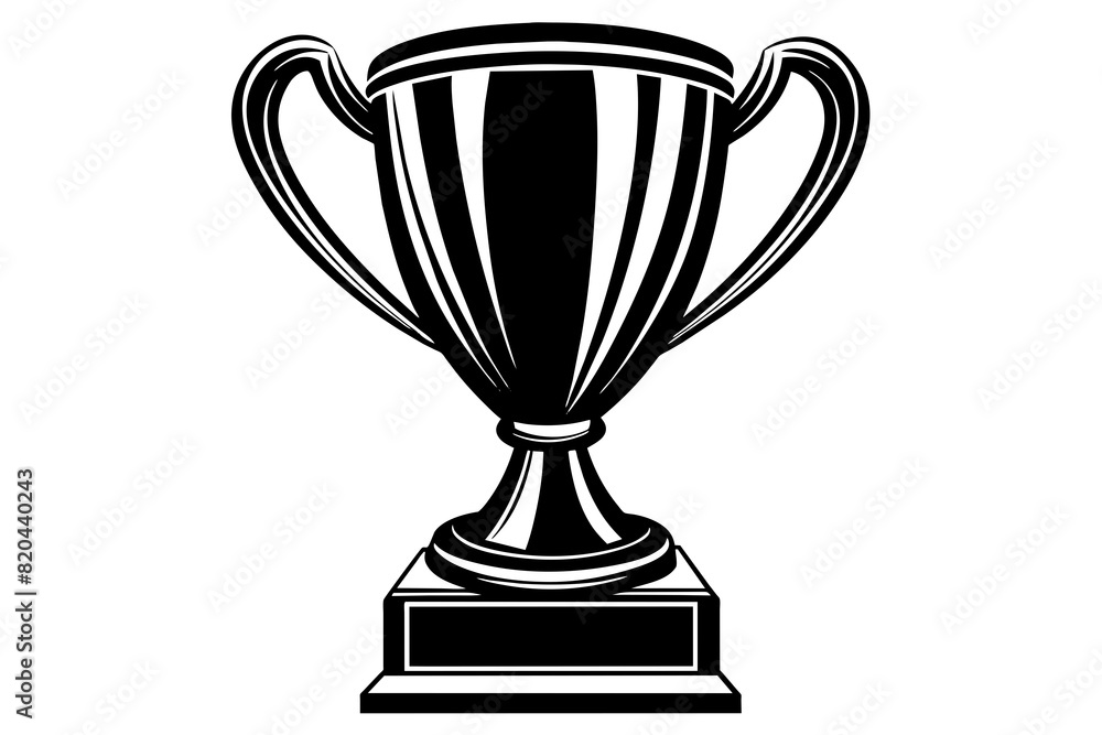 trophy realistic vector silhouette illustration trophy realistic vector silhouette illustration