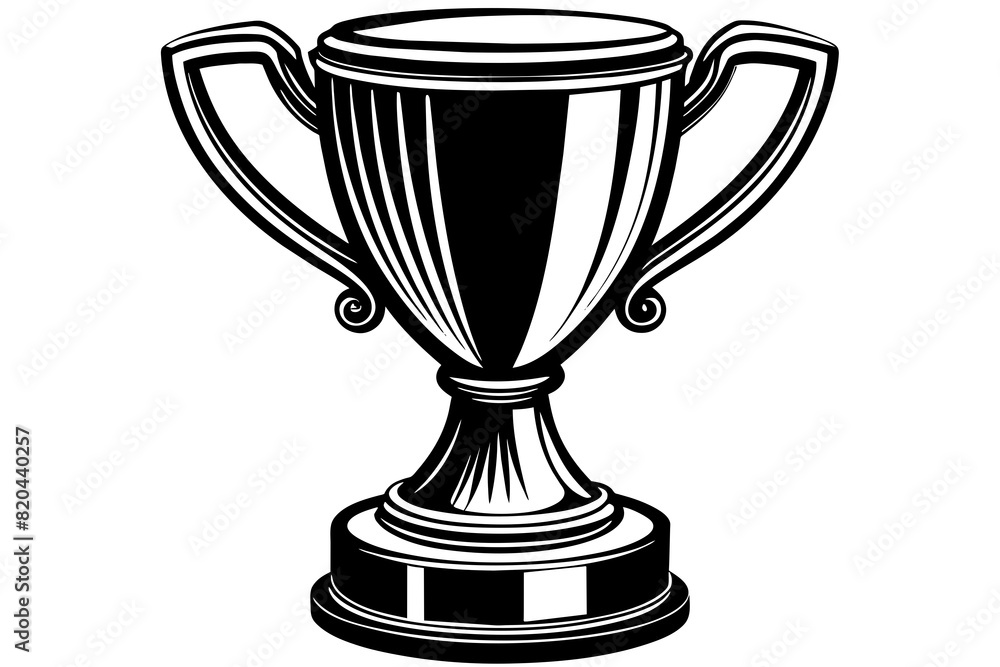 trophy realistic vector silhouette illustration trophy realistic vector silhouette illustration