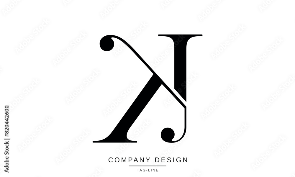 KJ, JK Abstract Letters Logo Monogram Design Vector Font Icon Design KJ, JK Abstract Letters Logo Monogram Design Vector Font Icon Design
