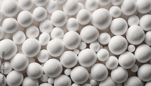 White Polystyrene Foam Balls Background