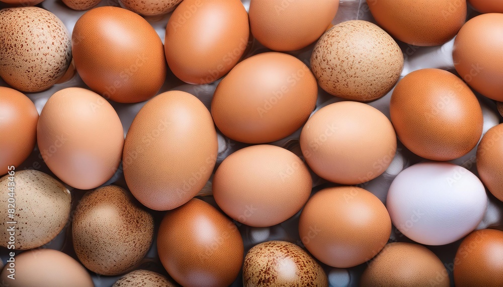 Brown and White Eggs on Display Brown and White Eggs on Display