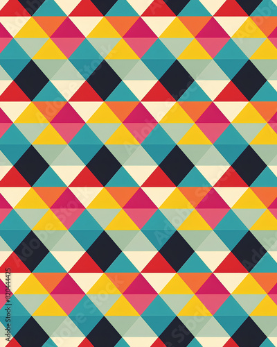 Colorful Geometric Triangle Pattern Background


