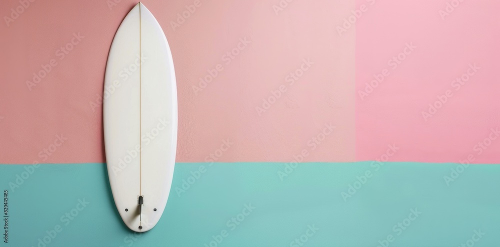 Pastel Surfing Paradise: Catching Waves with Style on a Serene Background Pastel Surfing Paradise: Catching Waves with Style on a Serene Background
