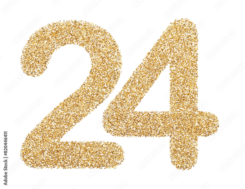 Gold glitter number 24 Gold glitter number 24