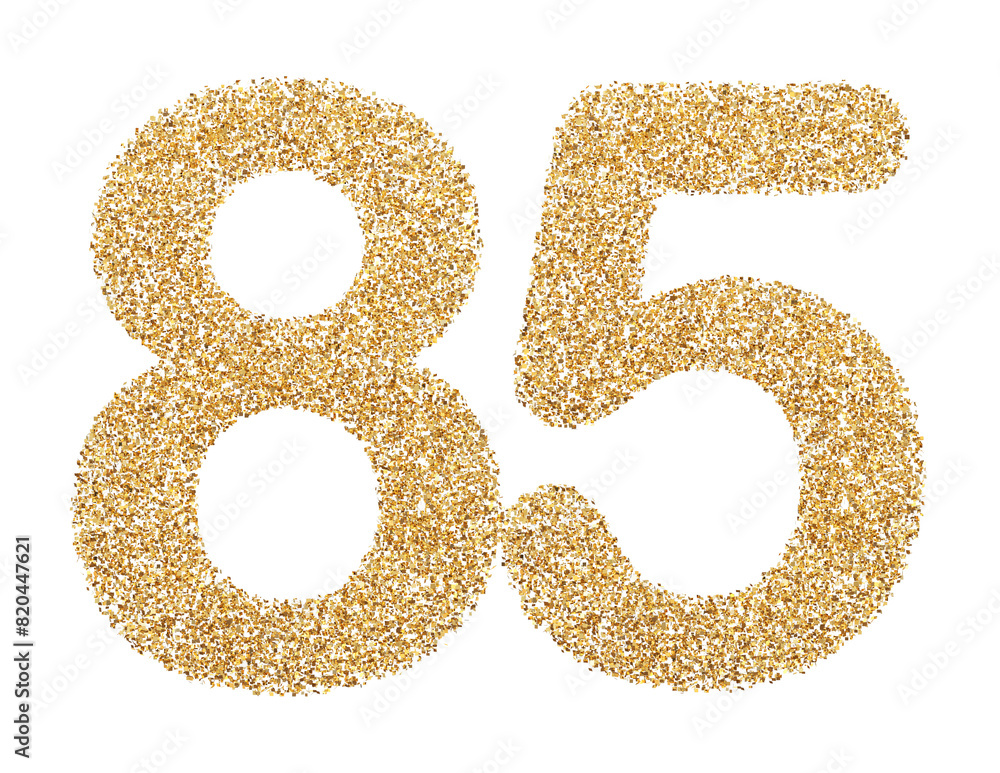 Gold glitter number 85 Gold glitter number 85