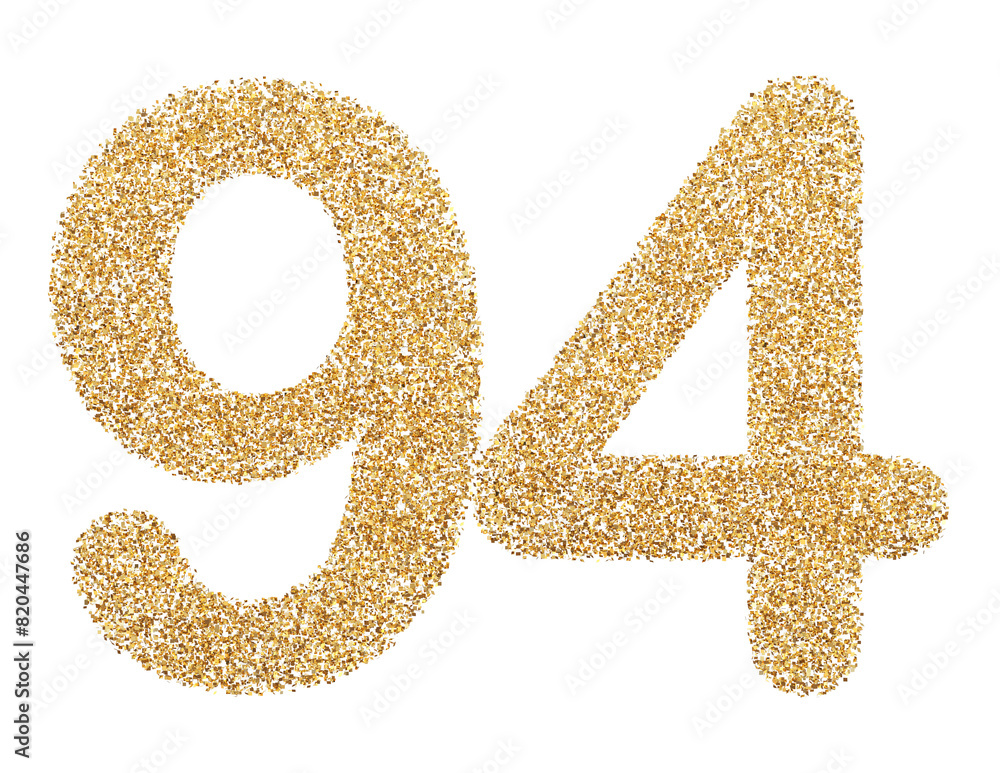Gold glitter number 94 Gold glitter number 94