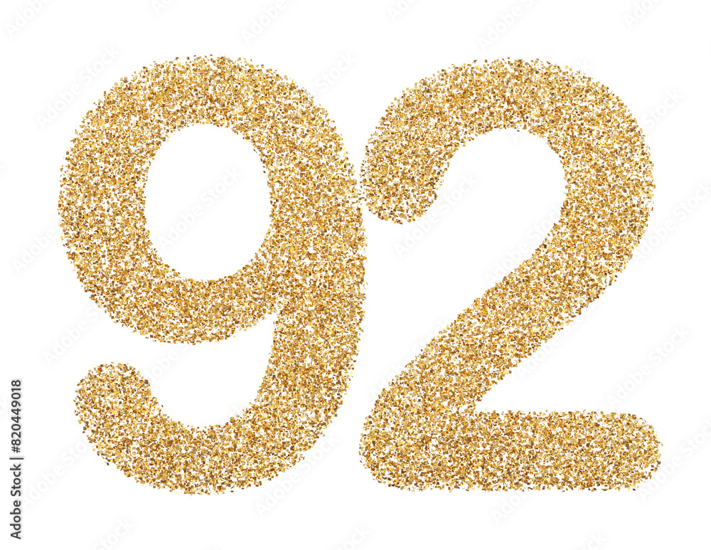 Gold glitter number 92 Gold glitter number 92