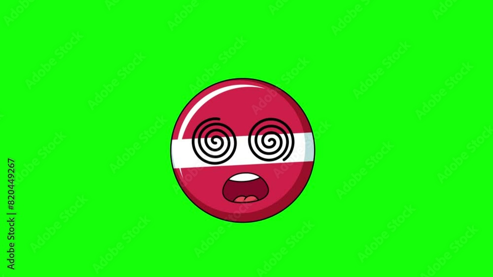 flag of latvia Face with spiral eyes, hypnotized expression flag of latvia Face with spiral eyes, hypnotized expression