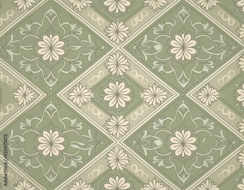 Classic Ornament: Vector Floral and Geometric Seamless Design
