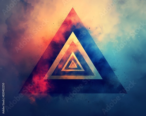 Isosceles Triangle Abstract background A triangle with two sides of equal length photo