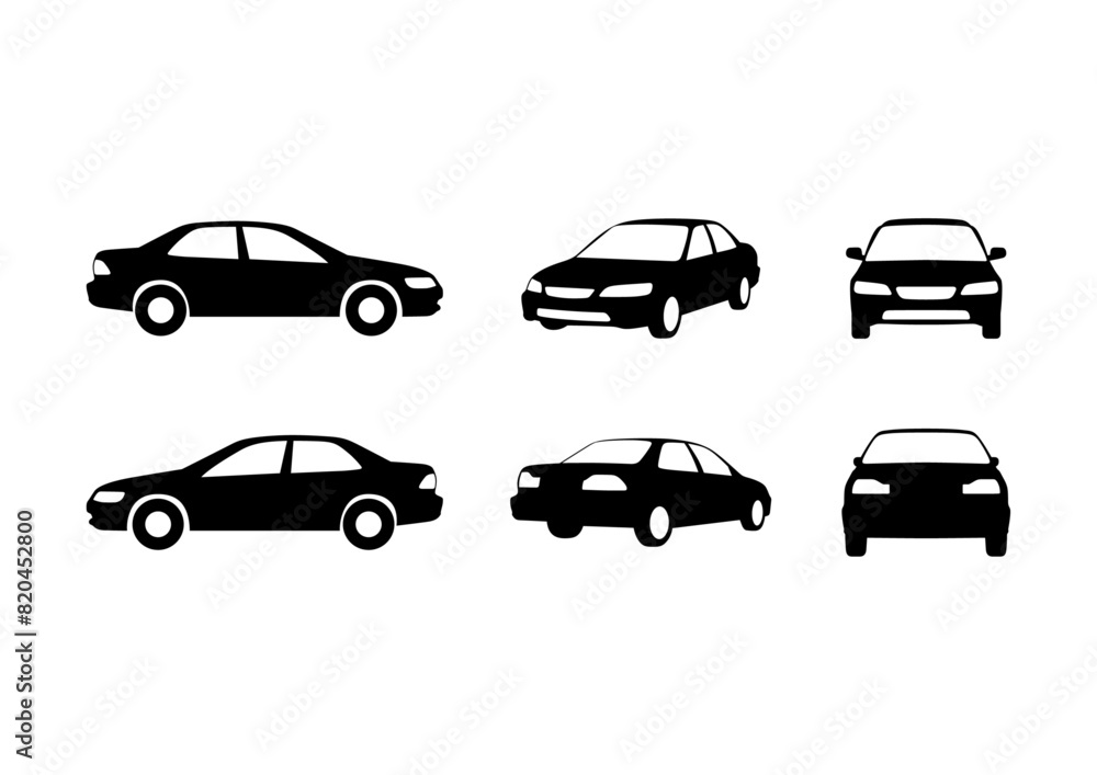 Set of car icon. Vector illustration. Set of car icon. Vector illustration.