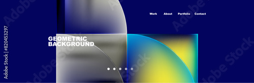 Circle triangle geometric web site page template. Vector Illustration For Wallpaper, Banner, Background, Card, Book Illustration, landing page