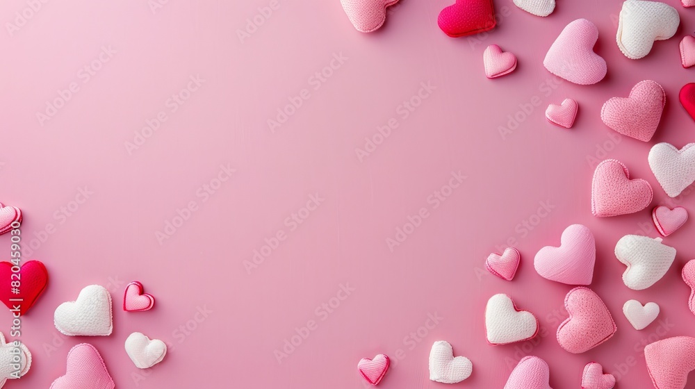Romantic Valentine's Day Frame with Heart Decorations - Love and Celebration Theme Romantic Valentine's Day Frame with Heart Decorations - Love and Celebration Theme