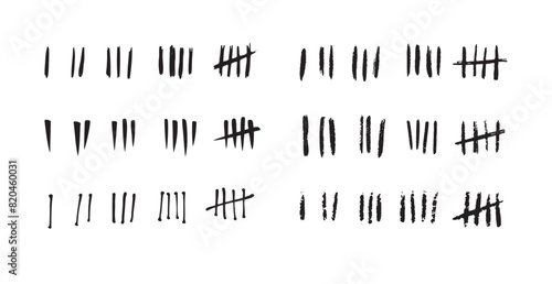 hand drawn prison wall doodle sticks lines counter 