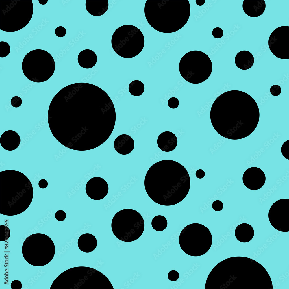 Black dots circles on a mint green background. Black dots circles on a mint green background.
