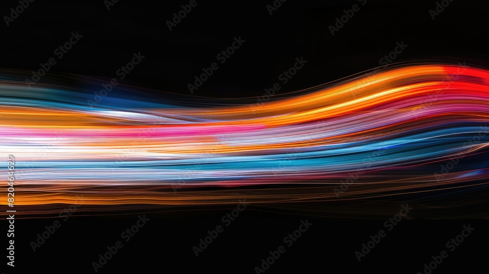 Abstract spectrum of light painting streaks on black background Abstract spectrum of light painting streaks on black background