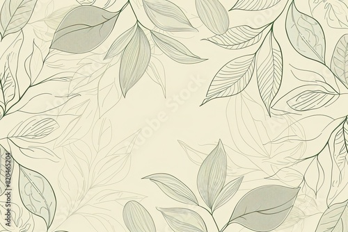 Simplified design with leafy line illustrations - sunny foliage theme © Barra Fire