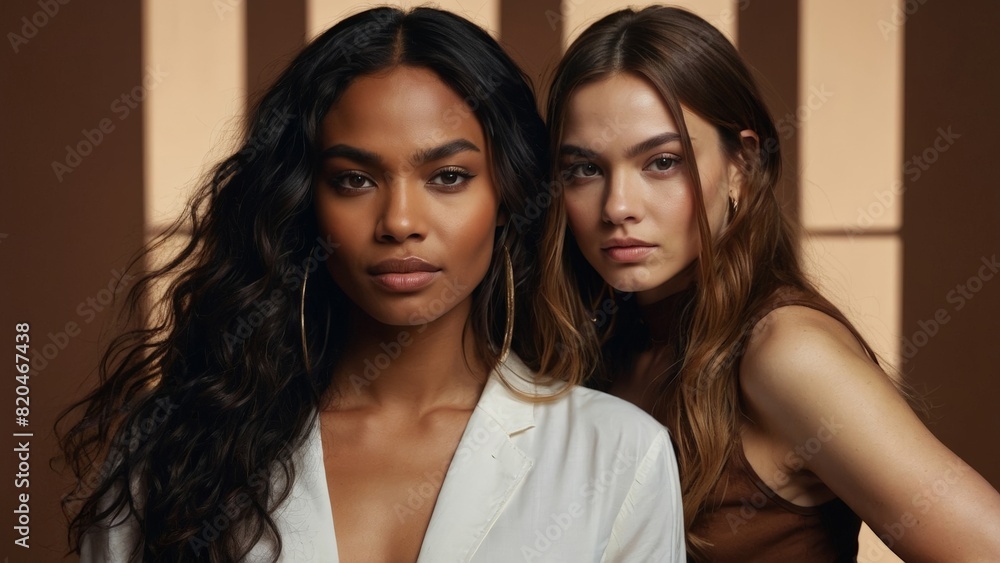 Diversity group of women model friends with different skin types multiracial african bmerican black caucasian brown mixed races Diversity group of women model friends with different skin types multiracial african bmerican black caucasian brown mixed races