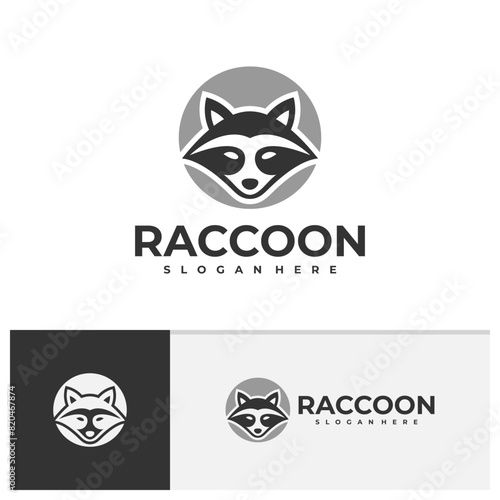 Raccoon logo vector template, Creative Raccoon head logo design concepts