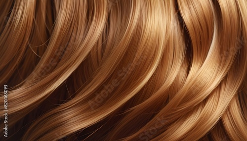 Blond hair close-up as a background. Women s long blonde hair. Beautifully styled wavy shiny curls. Hair coloring. Hairdressing procedures  extension.