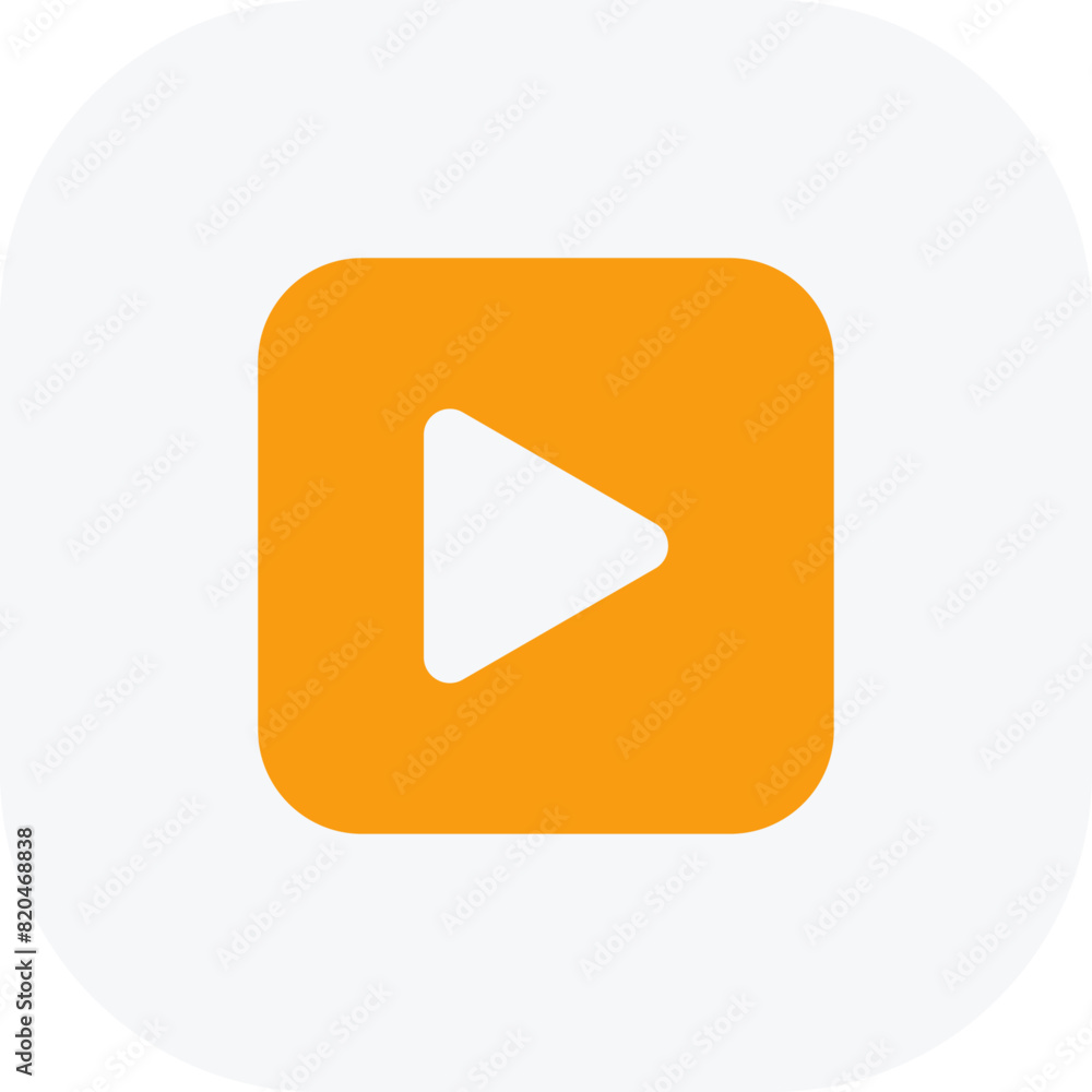 Video playing UI flat vector icon design on a white background Video playing UI flat vector icon design on a white background