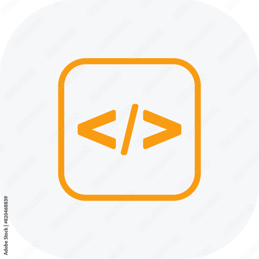 Coding app UI flat vector icon design on a white background Coding app UI flat vector icon design on a white background
