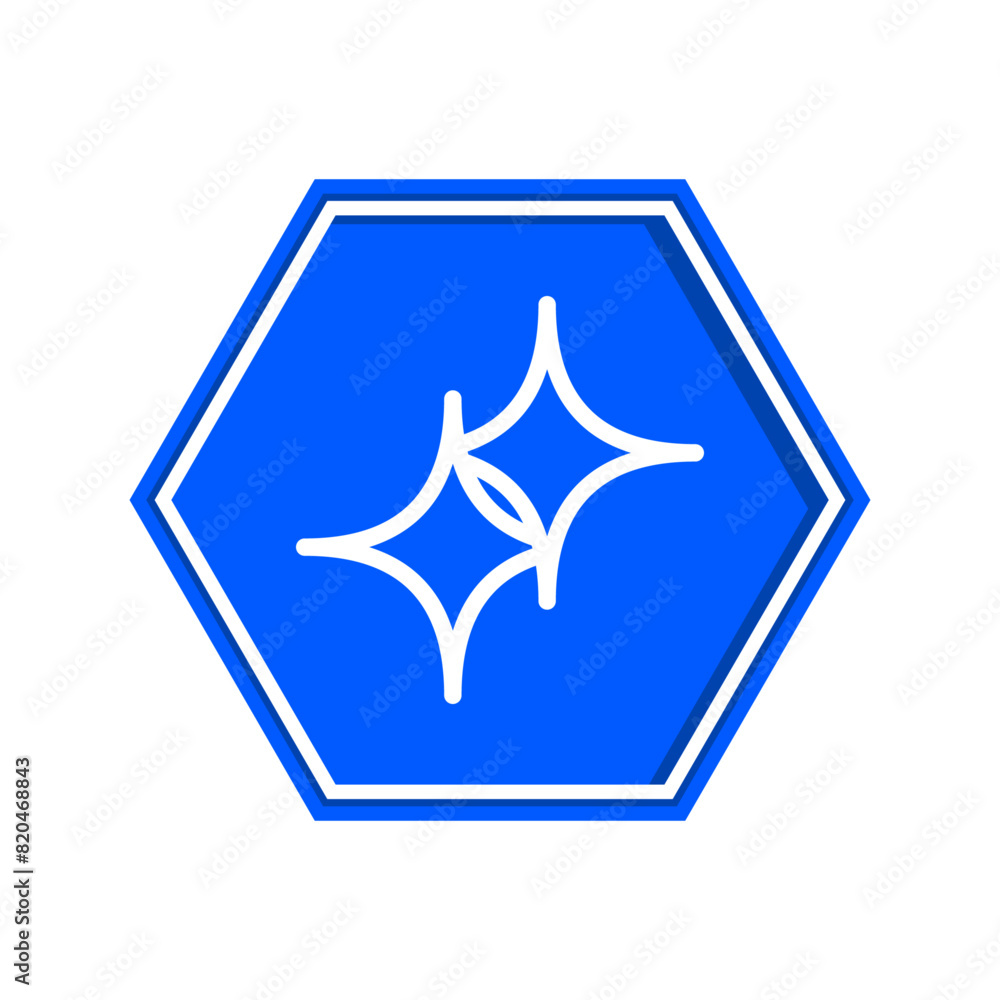 Hexagon dark star flat icon vector illustration Hexagon dark star flat icon vector illustration