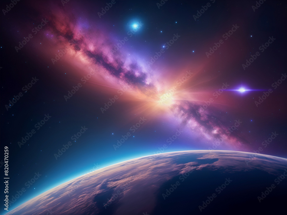 Fototapeta premium earth and sun