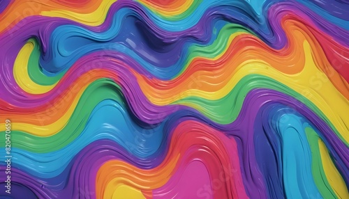 Colorfull 3d liquid paint background 