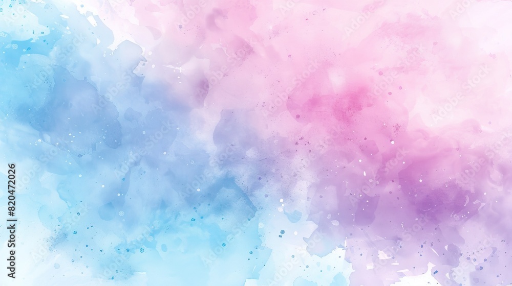 Colorful Watercolor Background with a Mix of Blue, Pink, and White Hues