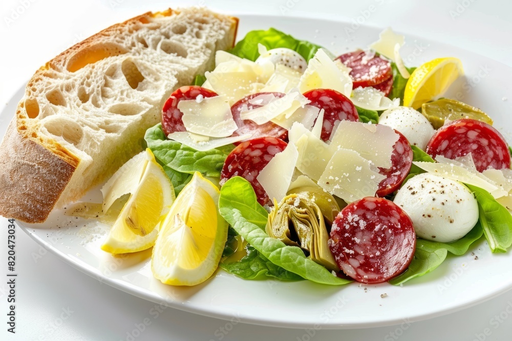 Freshly Made Antipasti Chopped Salad with Artichokes and Basil Freshly Made Antipasti Chopped Salad with Artichokes and Basil