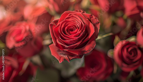 Romantic Red Roses Bouquet Capture the timeless elegance and romantic appeal of a classic red rose bouquet