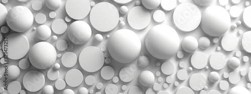 Several white circles which are scattered together to become a beautiful background.