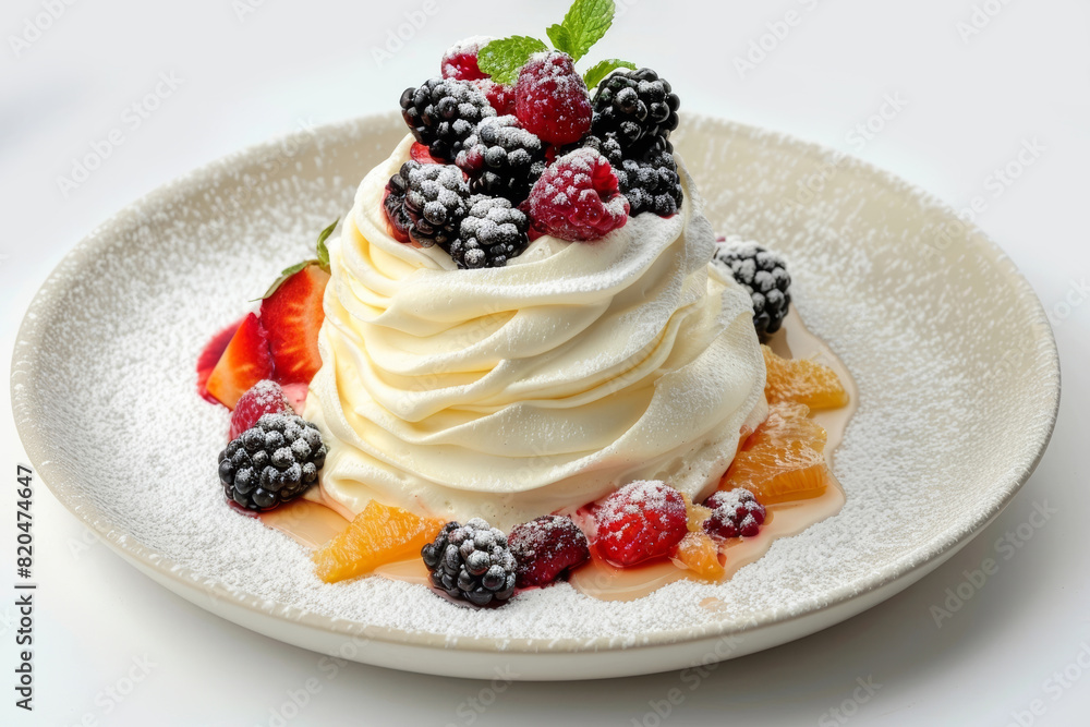 Sumptuous Angel Food Cake with Fresh Berries and Liqueur Sumptuous Angel Food Cake with Fresh Berries and Liqueur