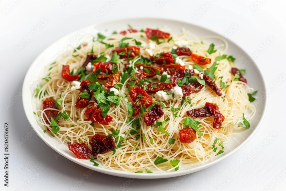Mouthwatering Angel Hair Pasta with Sun-dried Tomatoes and Goat Cheese