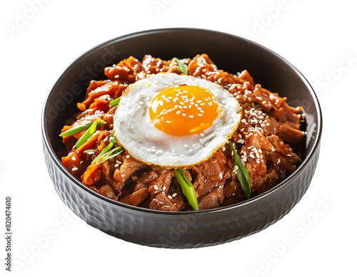 Delicious Bulgogi special korean ish on transparent background photo