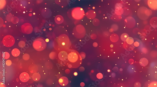 Red Bokeh Background Abstract bright red glitter lights background. Romantic backdrop for Christmas, Valentines day, womens day, holiday or event