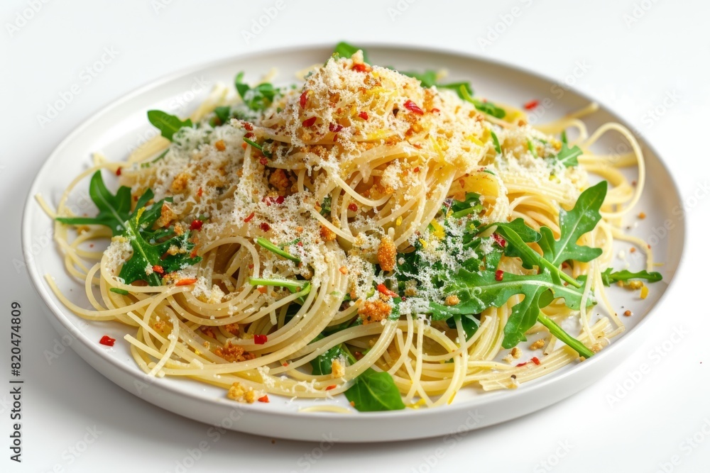 Savory Angel Hair Pasta with Fried Chili Flakes and Lemon