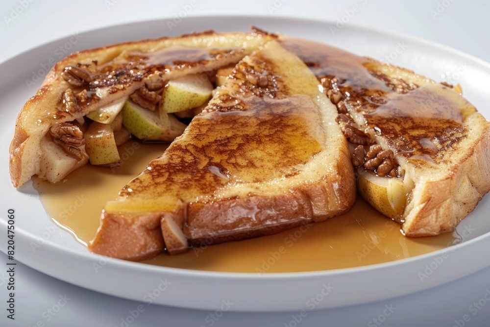 Luxe Apple, Pear and Walnut Stuffed French Toast Luxe Apple, Pear and Walnut Stuffed French Toast