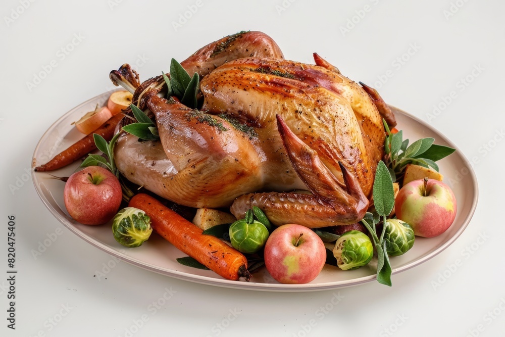 Mouthwatering Sage and Apple Roasted Turkey with Aromatic Sage Leaves Mouthwatering Sage and Apple Roasted Turkey with Aromatic Sage Leaves