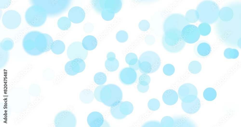 Loop blue blurred circles on white copy space animation background. Loop blue blurred circles on white copy space animation background.