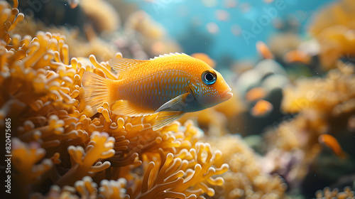 yellow tang fish photo