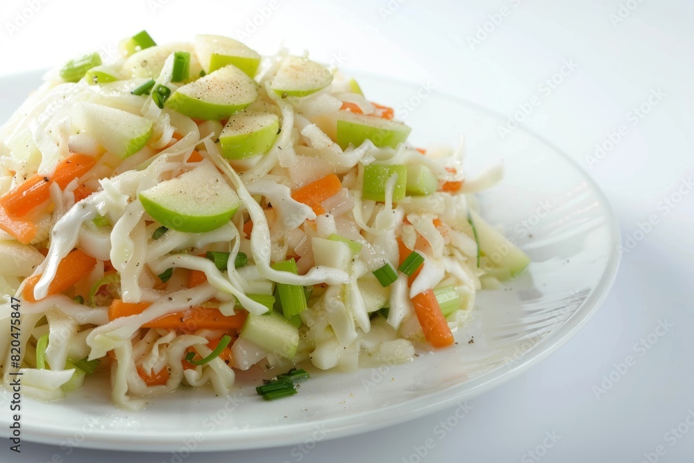 Satisfying Apple Slaw with Chopped Celery and Shredded Cabbage Satisfying Apple Slaw with Chopped Celery and Shredded Cabbage