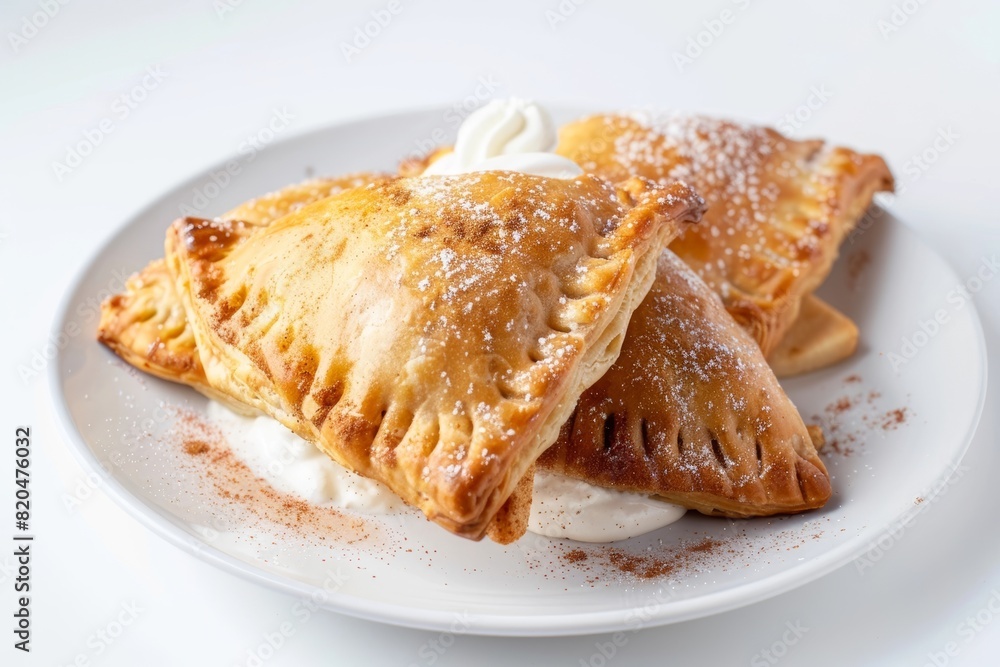 Homemade Apple Sauce Empanadas with Whipped Cream Topping Homemade Apple Sauce Empanadas with Whipped Cream Topping